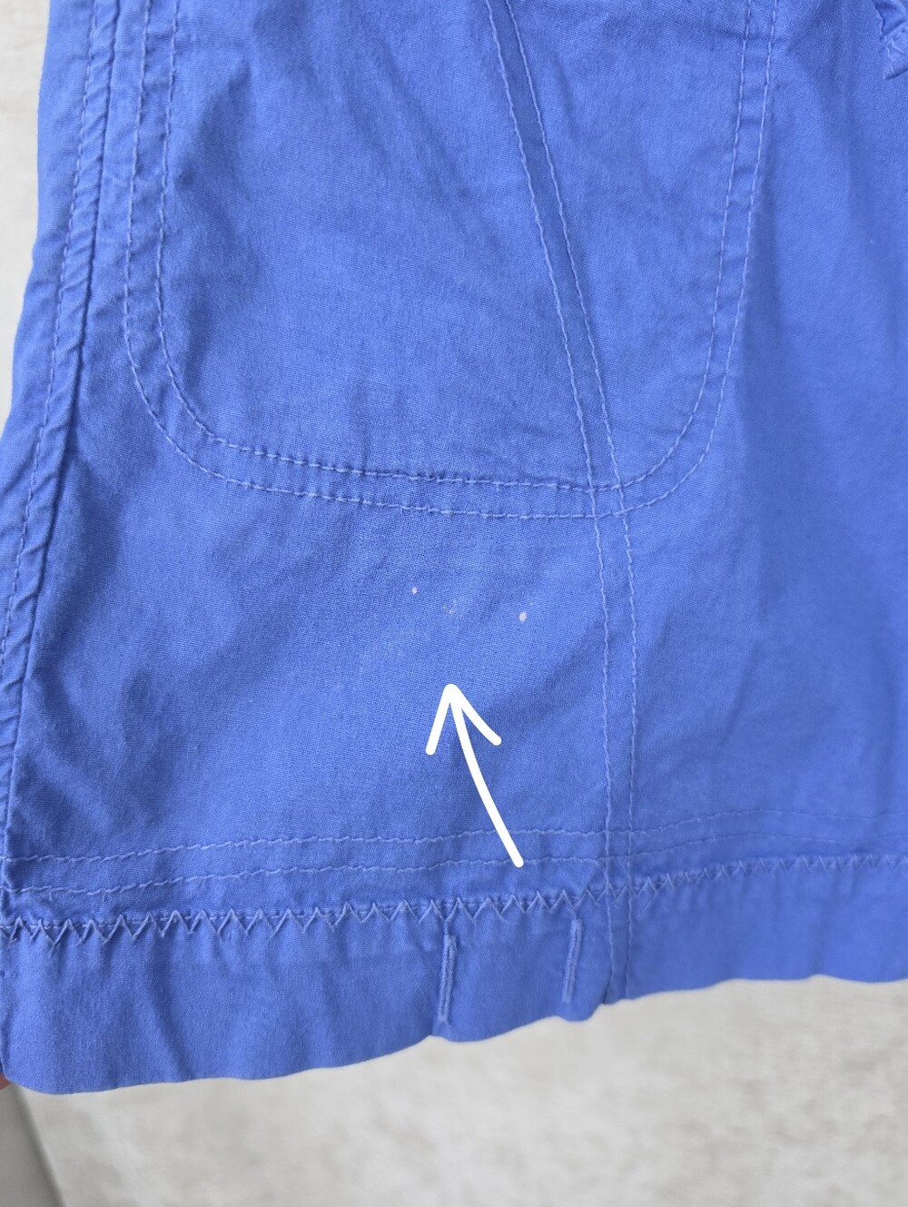 Pete & Greta Y2K Unisex Blue Cargo Bremuda Shorts Utility Pockets Thrashed - Picture 11 of 13